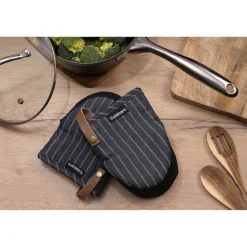 Cuisinart Neoprene Pack of 2 Mini Oven Mitts - Denim Pinstripe
