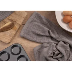 Cuisinart Pack of 2 Antimicrobial Professional Bamboo Sculpted Tea Towel - Light Grey