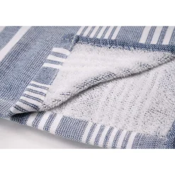 Cuisinart Pack of 2 Antimicrobial Professional Fouta Yarn Dye Tea Towel - Blue Stripe