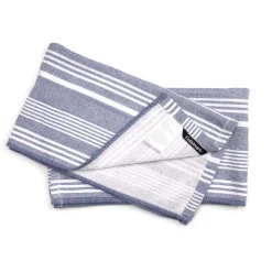 Cuisinart Pack of 2 Antimicrobial Professional Fouta Yarn Dye Tea Towel - Blue Stripe
