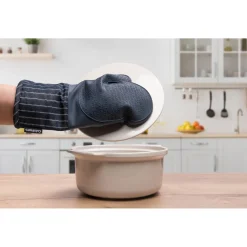 Cuisinart Silicone Oven Mitt - Denim Pinstripe