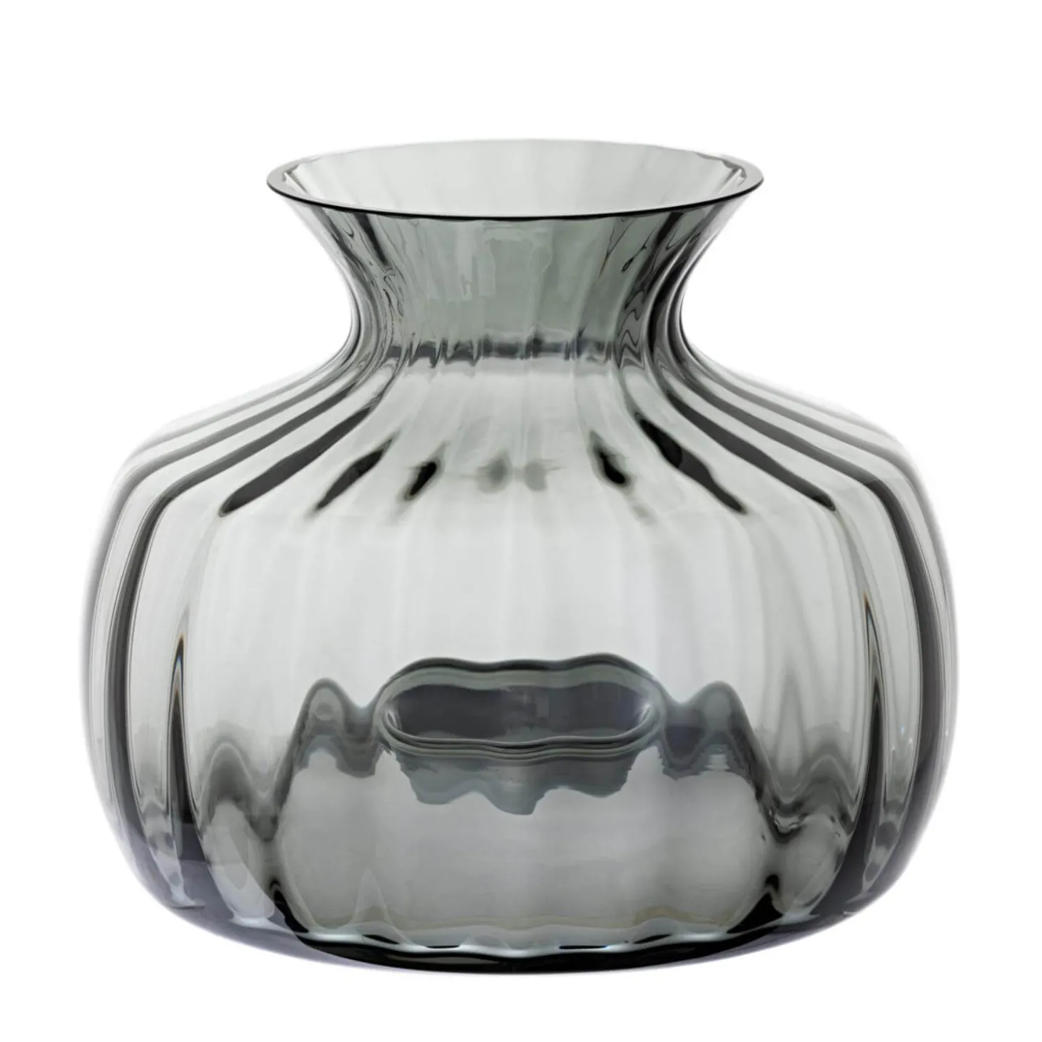 Dartington Handmade Cushion Medium Vase - Smoke