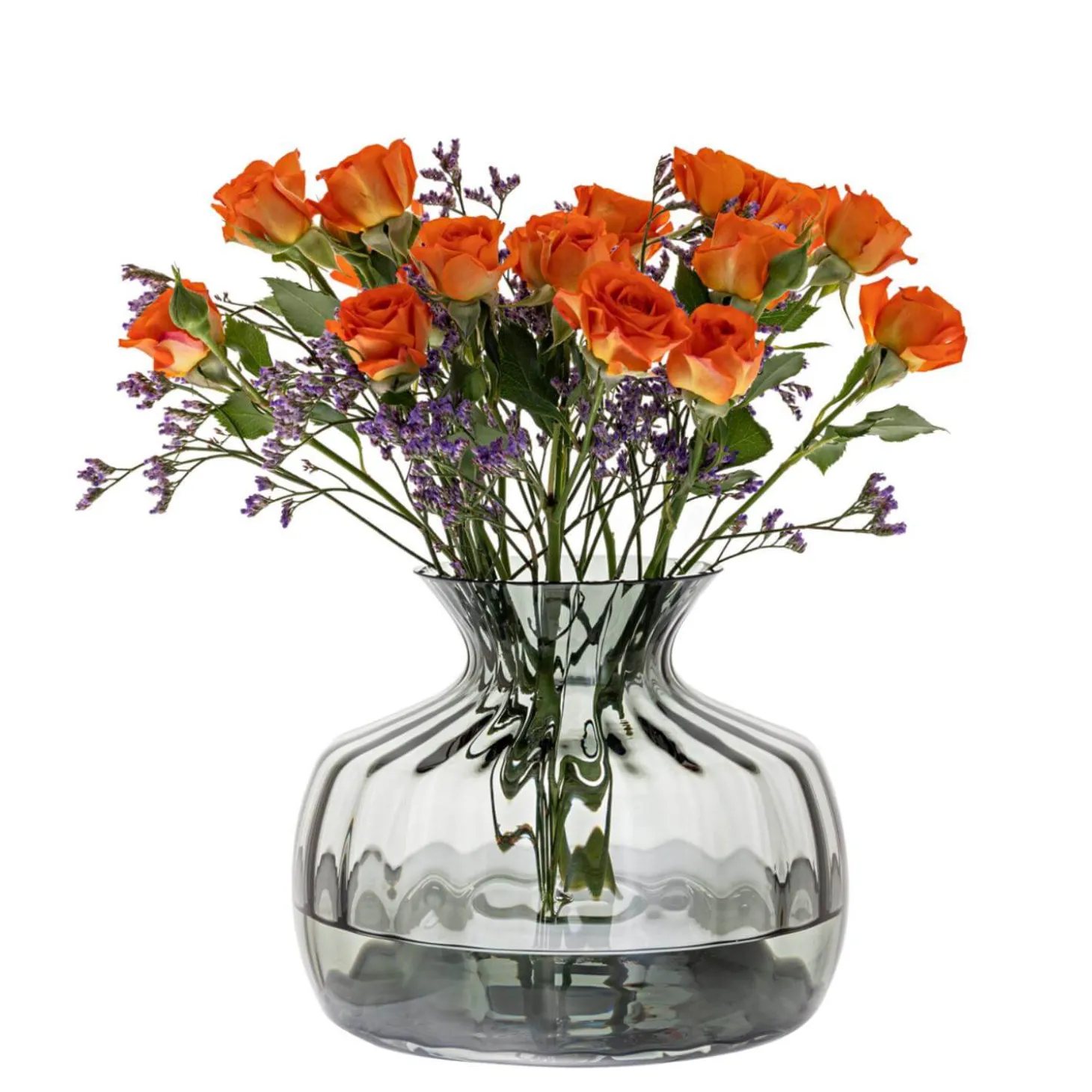 Dartington Handmade Cushion Medium Vase - Smoke