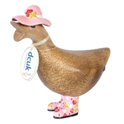 DCUK Duckys Floral Hat & Welly Boots - Assorted
