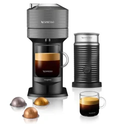 De'Longhi EN120.GYAE Nespresso Vertuo Next Coffee Machine + Aeroccino Milk Frother - Grey