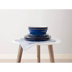 Denby 12 Piece Dinnerware Set - Imperial Blue & White