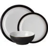 Denby 12 Piece Elements Dinner Set - Black