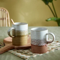 Denby Accents 400ml Ridged Mug - Rust