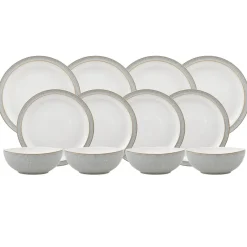 Denby Elements Light Grey Dinnerware Set - 12 Piece