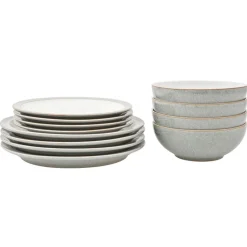 Denby Elements Light Grey Dinnerware Set - 12 Piece