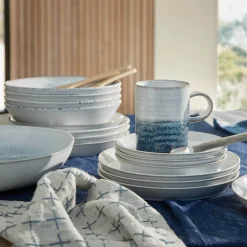 Denby Kiln 12 Piece Dinnerware Set - Blue