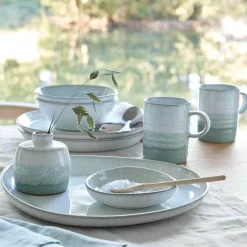 Denby Kiln 30cm Large Organic Platter - Green