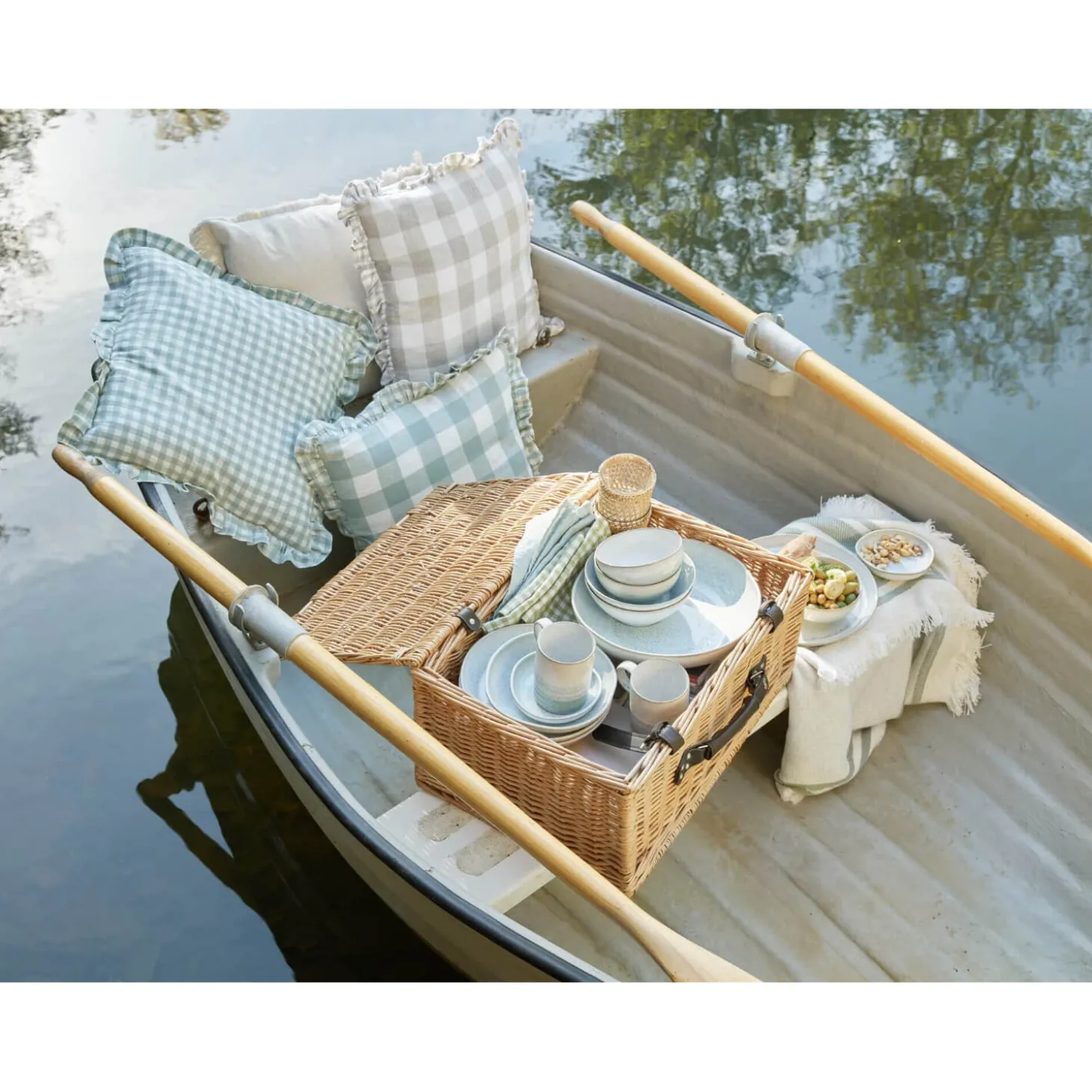 Denby Kiln 410ml Ridged Mug - Green