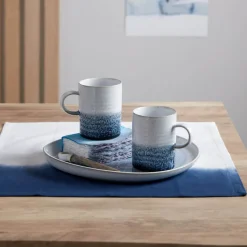 Denby Kiln 410ml Ridged Mug - Blue