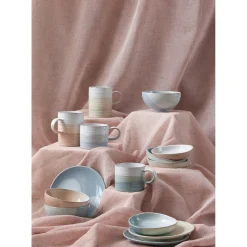 Denby Stoneware Kiln Accents 370ml Ridged Mug - Lemon