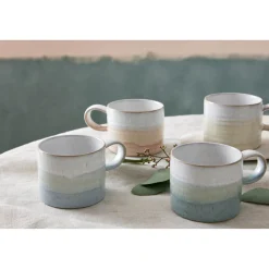 Denby Stoneware Kiln Accents 295ml Small Ridged Mug - Lemon