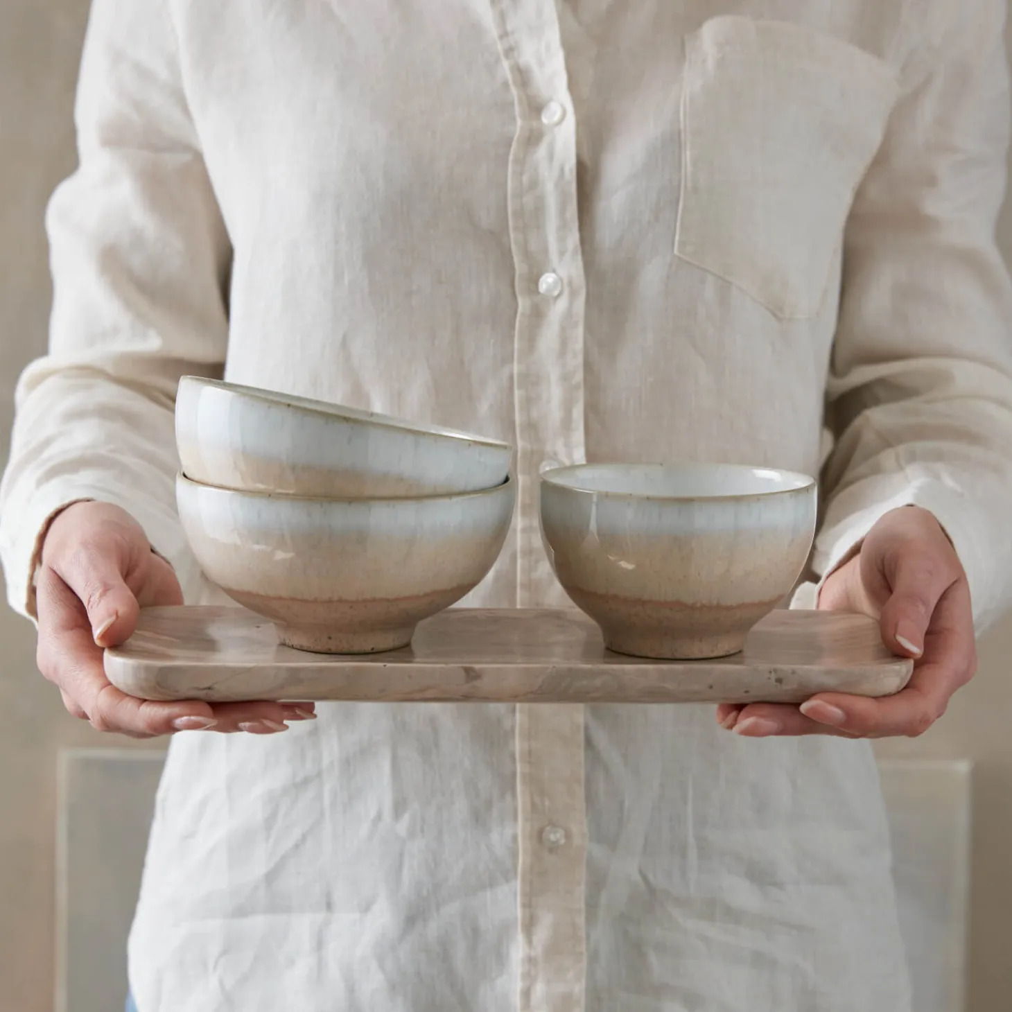 Denby Stoneware Kiln 13cm Rice Bowl - Coral