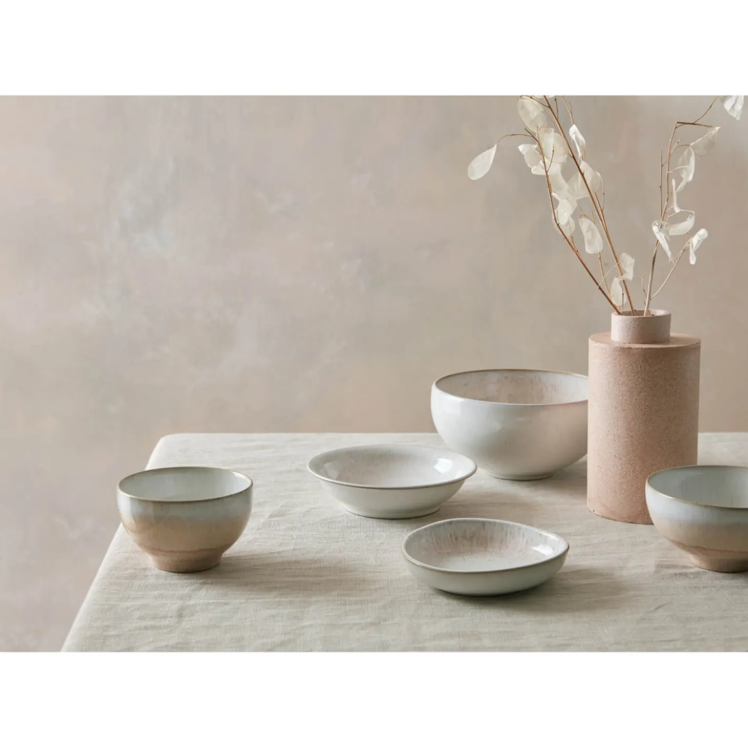 Denby Stoneware Kiln 13cm Rice Bowl - Coral