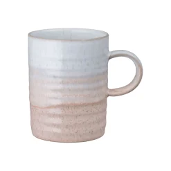 Denby Stoneware Kiln 370ml Ridged Mug - Coral