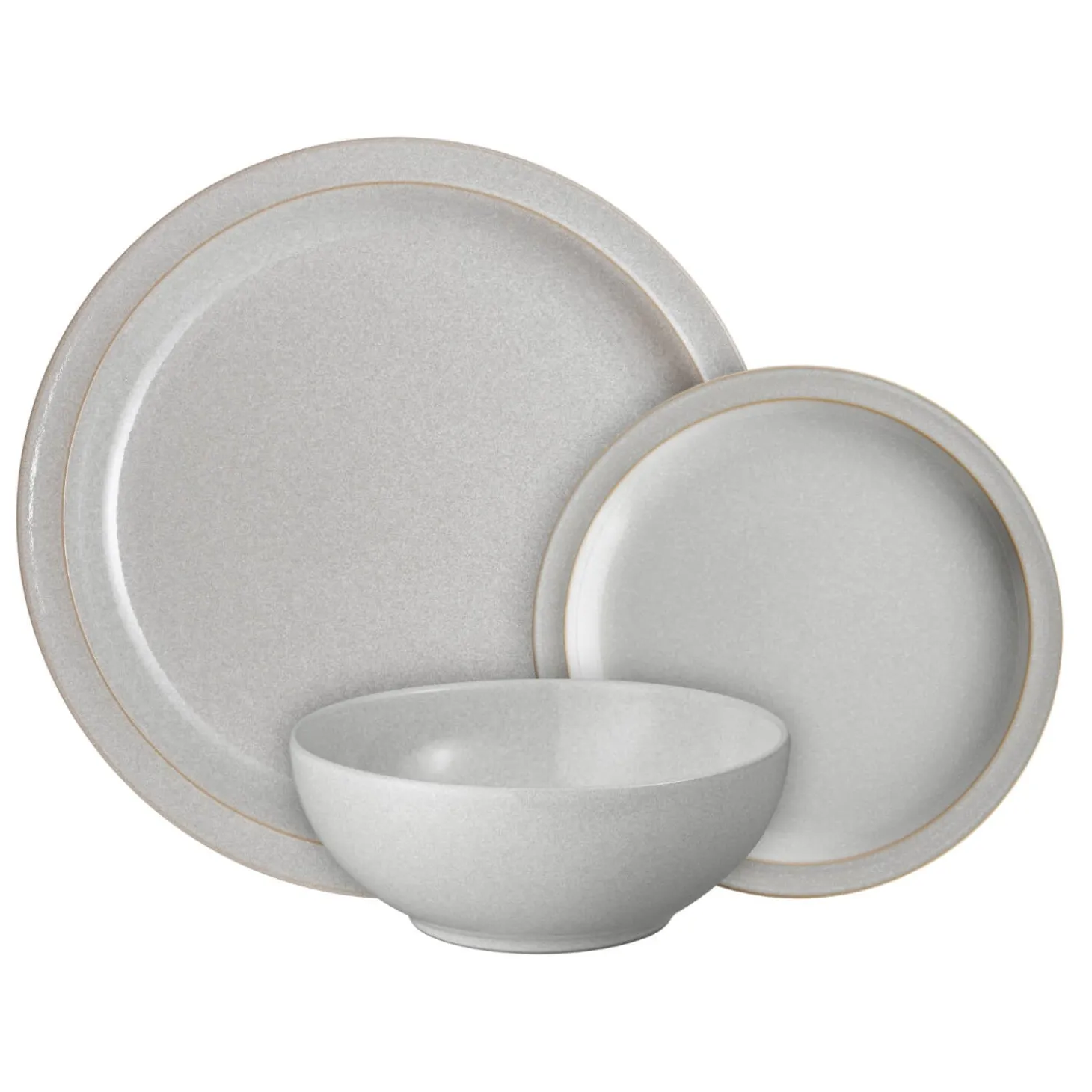 Denby Stoneware 12-Piece Dinnerware Set - Dove Grey