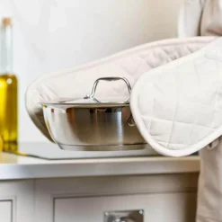 Dexam Love Colour Cotton Double Oven Gloves - Stone