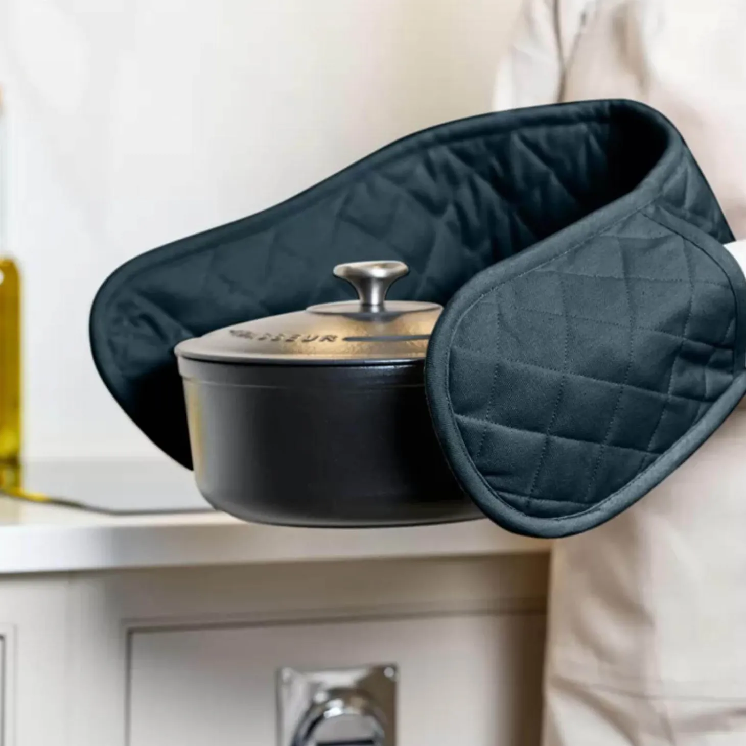 Dexam Love Colour Double Oven Glove - Ink Blue