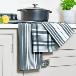 Dexam Love Colour Set of 3 Extra Large Tea Towels - Ink Blue