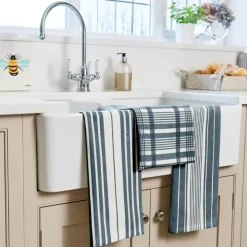 Dexam Love Colour Set of 3 Extra Large Tea Towels - Ink Blue