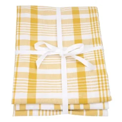 Dexam Love Colour Set of 3 Extra Large Tea Towels - Ochre
