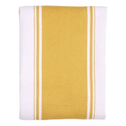 Dexam Love Colour Striped Cotton Tea Towel - Ochre