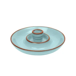Dexam Sintra Glazed Terracotta Olive Dish - Duck Egg