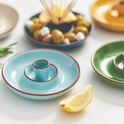 Dexam Sintra Glazed Terracotta Olive Dish - Duck Egg