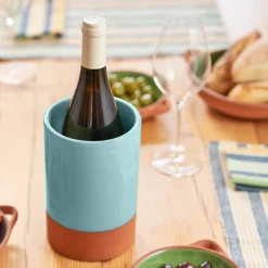 Dexam Sintra Glazed Terracotta Wine Cooler - Duck Egg