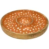 Dexam Sintra Mango Wood Spotted Chip & Dip Bowl - Ochre