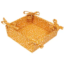 Dexam Sintra Recycled Cotton Spotted Bread Basket - Ochre