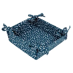 Dexam Sintra Recycled Cotton Spotted Bread Basket - Ink Blue