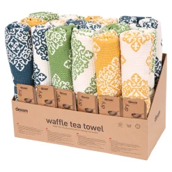 Dexam Sintra Recycled Cotton Waffle Tea Towels - Assorted Colours