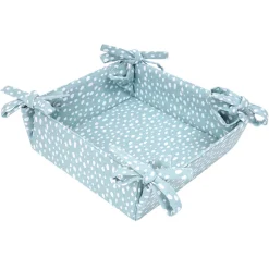 Dexam Sintra Recycled Cotton Spotted Bread Basket - Duck Egg