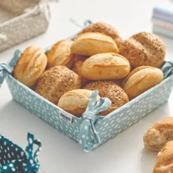 Dexam Sintra Recycled Cotton Spotted Bread Basket - Duck Egg