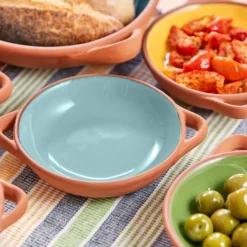 Dexam Sintra Small Glazed Terracotta Tapas Dish - Duck Egg