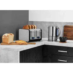Dualit Architect 46505 4 Slot Toaster - Black & Brushed Stainless Steel