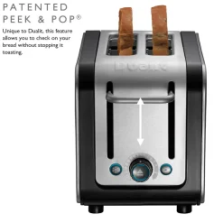 Dualit Architect 26505 2 Slot Toaster - Black & Brushed Stainless Steel