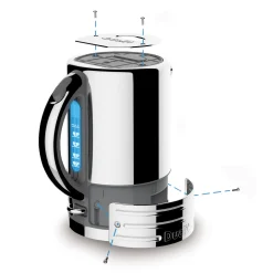 Dualit Architect 1.5 Litre Jug Kettle & 4 Slot Toaster Set - Grey & Stainless Steel