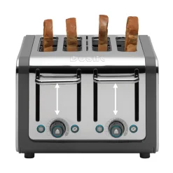 Dualit Architect 1.5 Litre Jug Kettle & 4 Slot Toaster Set - Grey & Stainless Steel