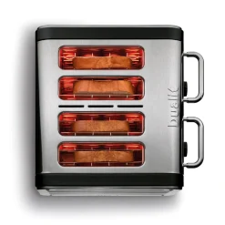 Dualit Architect 1.5 Litre Jug Kettle & 4 Slot Toaster Set - Black & Brushed Stainless Steel