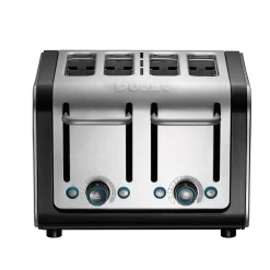 Dualit Architect 1.5 Litre Jug Kettle & 4 Slot Toaster Set - Black & Brushed Stainless Steel