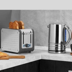 Dualit Architect 1.5 Litre Jug Kettle & 2-Slice Toaster Set - Grey & Stainless Steel
