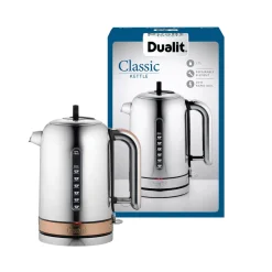Dualit Classic 1.7 Litre Jug Kettle & 4-Slice Toaster Set - Copper & Chrome