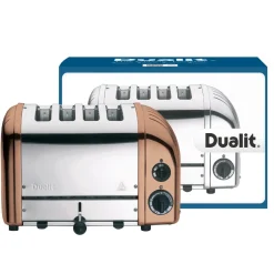 Dualit Classic 1.7 Litre Jug Kettle & 4-Slice Toaster Set - Copper & Chrome