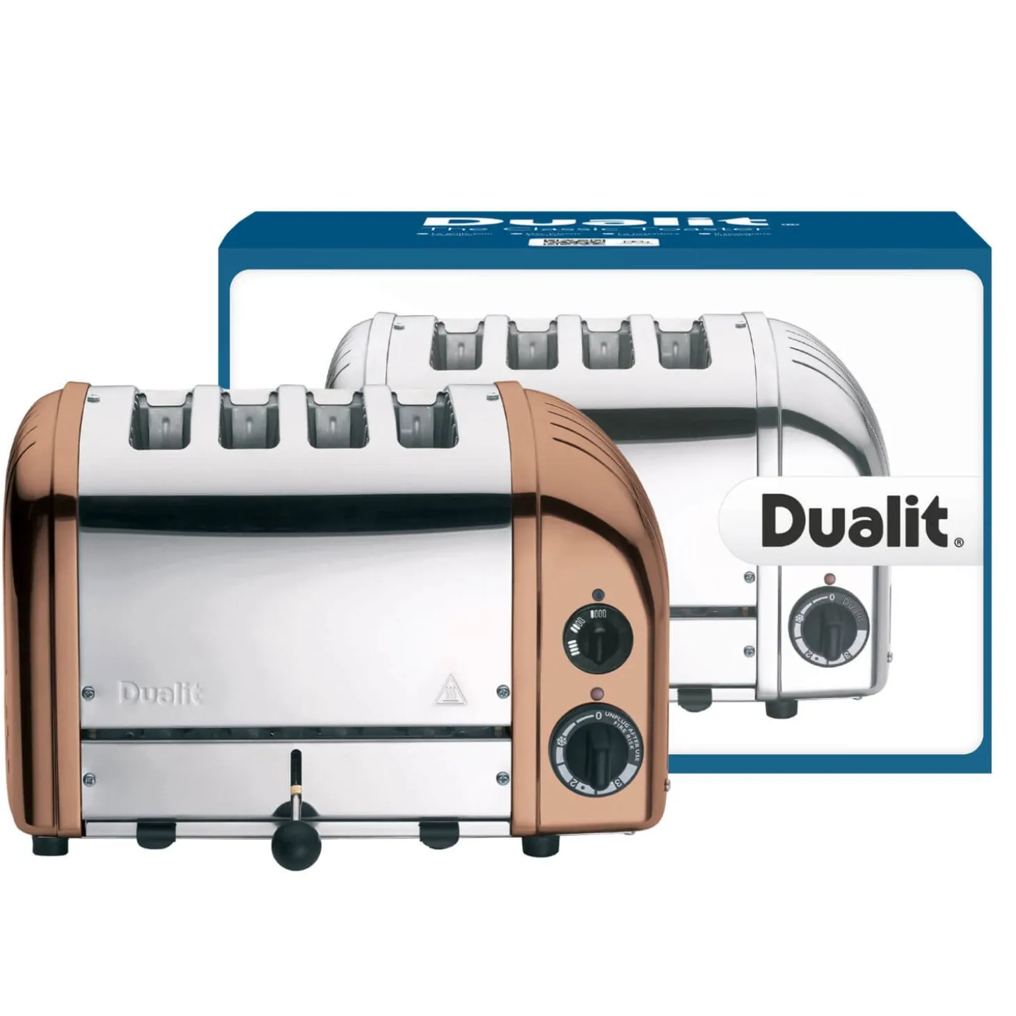 Dualit Classic Vario AWS 47450 4 Slice Toaster - Copper & Chrome